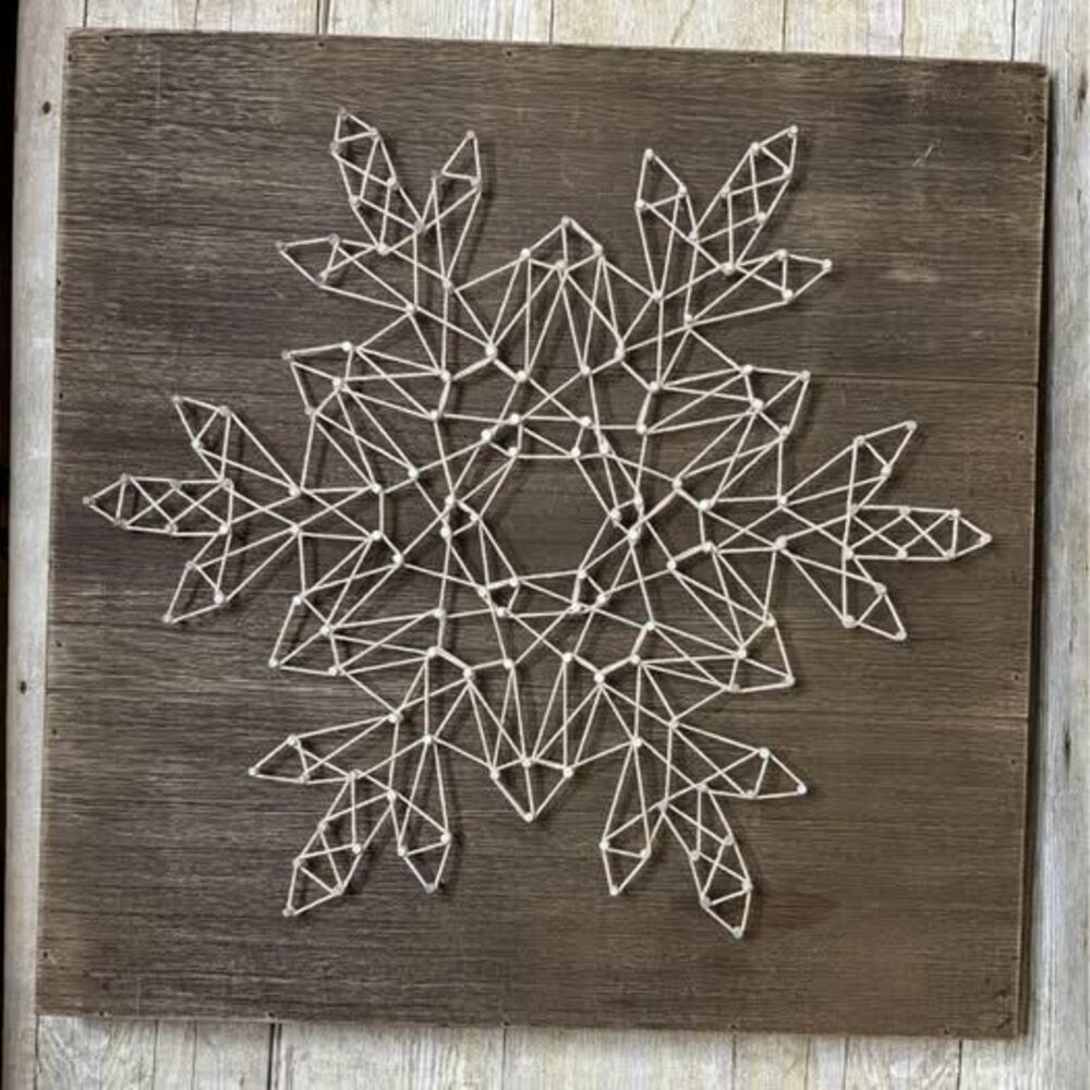 Snowflake nail art